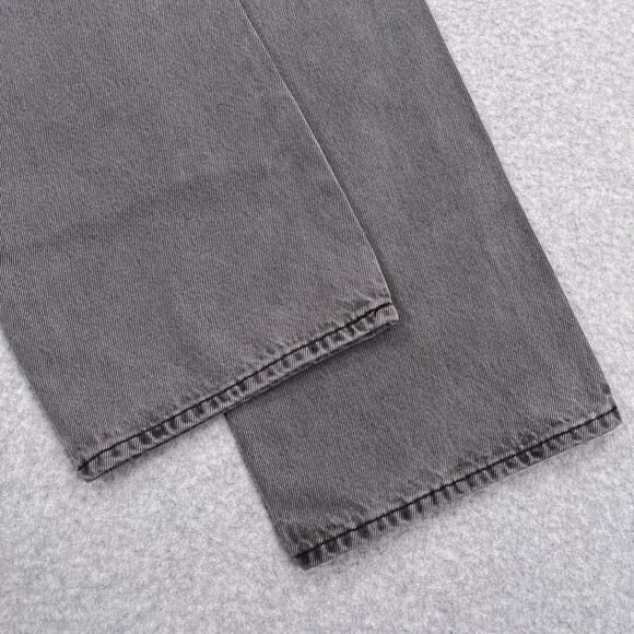 Levis Premium 501 Jeans Mens 36 x 36 Gray Straight Leg Button Fly Big E Denim - Picture 9 of 15